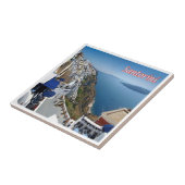 zGR074 SANTORINI Thera, Firai, Griekenland, Tegeltje (Zijkant)