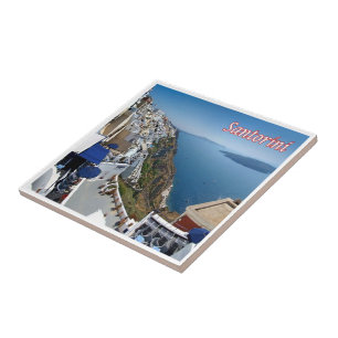 zGR074 SANTORINI Thera, Firai, Griekenland, Tegeltje