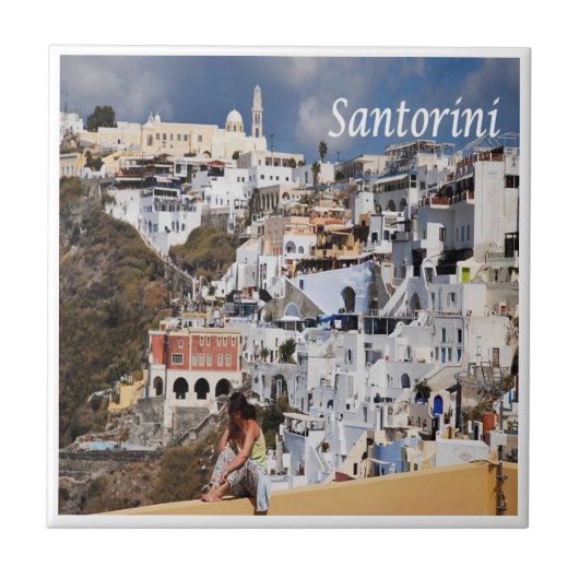 zGR075 SANTORINI Thera, Griekenland, Tegeltje (Voorkant)