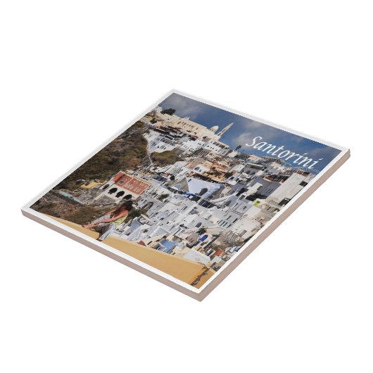 zGR075 SANTORINI Thera, Griekenland, Tegeltje (Zijkant)