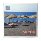 zGR082 SANTORINI Lava Beach, Griekenland, Tegeltje (Voorkant)