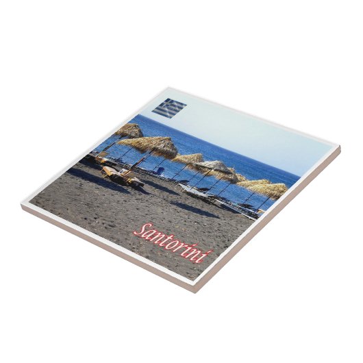 zGR082 SANTORINI Lava Beach, Griekenland, Tegeltje (Zijkant)