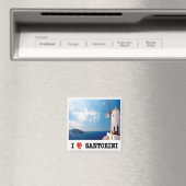 zGR086 SANTORINI, I Love, Griekenland, Koelkast Magneet (Insitu (Vaatwasser))