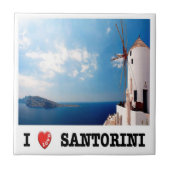 zGR086 SANTORINI, I Love, Griekenland, Tegeltje (Voorkant)