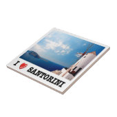 zGR086 SANTORINI, I Love, Griekenland, Tegeltje (Zijkant)