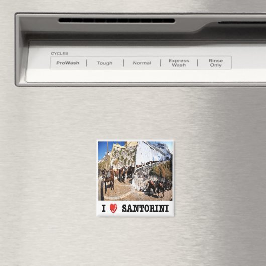 zGR087 SANTORINI I Love, Griekenland, Koelkast Magneet (Insitu (Vaatwasser))