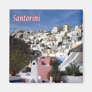 zGR089 SANTORINI Firostefani, Griekenland, Koelkas Magneet