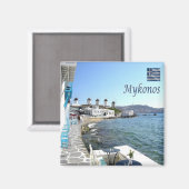 zGR108 MYKONOS - Little Venice - Greece - Fridge Magneet (Voorkant / Achterkant)