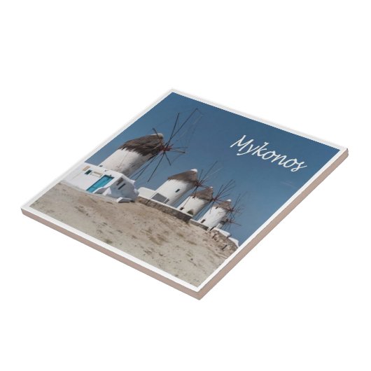 zGR109 MYKONOS, Windmolens, Griekenland, Tegeltje (Zijkant)