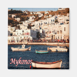 zGR114 MYKONOS Kustlijn, Griekenland Koelkast Magneet