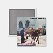 zGR119 MYKONOS Donkey, Griekenland, Koelkast Magneet (Voorkant / Achterkant)