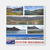 zGS003 ZUID-GEORGIË, Mosaic, Amerika, Fridge Magneet (Voorkant)
