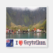 zGS008 GRYTVIKEN I Love, South Georgia S.S. Fridge Magneet (Voorkant)