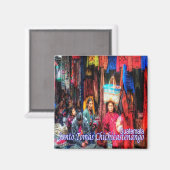 zGT006 CHICHICASTENANGO, Guatemala, Markt, Fridge Magneet (Voorkant / Achterkant)