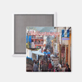 zGT008 CHICHICASTENANGO, Guatemala, Markt, Fridge Magneet (Voorkant / Achterkant)