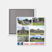 zGT009 TIKAL N.P. Mosaic, Guatemala, Fridge Magneet (Voorkant / Achterkant)