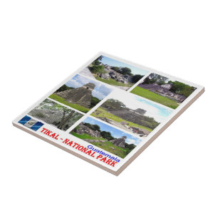 zGT009 TIKAL N.P. Mozaïek, Guatemala, Tegeltje