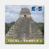 zGT010 TIKAL N.P. Temple I, Guatemala, Fridge Magneet (Voorkant)