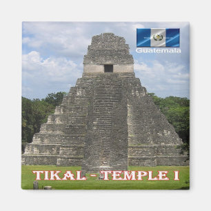 zGT010 TIKAL N.P. Temple I, Guatemala, Fridge Magneet
