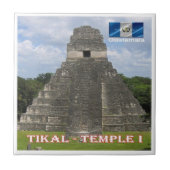 zGT010 TIKAL N.P. Temple I, Guatemala, Tegeltje (Voorkant)