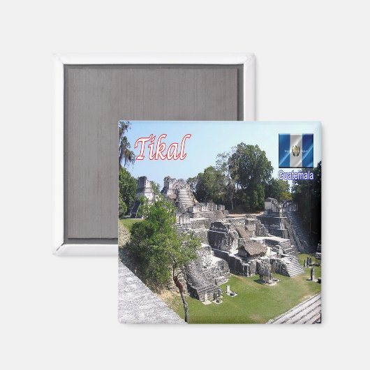 zGT011 TIKAL, Guatemala, Amerika, Fridge Magneet (Voorkant / Achterkant)