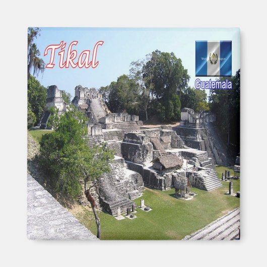 zGT011 TIKAL, Guatemala, Amerika, Fridge Magneet (Voorkant)