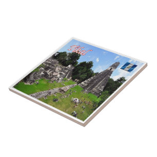 zGT014 TIKAL MAYAN RUINS, Guatemala, Tegeltje