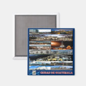 zGT020 GUATEMALA City, Mosaic, Amerika, Fridge Magneet (Voorkant / Achterkant)