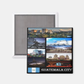 zGT023 GUATEMALA City, Mosaic, Amerika, Fridge Magneet (Voorkant / Achterkant)