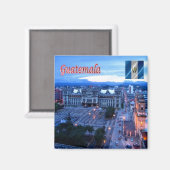 zGT024 GUATEMALA City, Central Park, Sunset, Fridg Magneet (Voorkant / Achterkant)