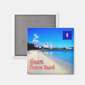 zGU004 GUAM, TUMON Beach, Oceania, Fridge Magneet (Voorkant / Achterkant)