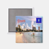 ZGU008 GUAM, TUMON Beach, Oceania, Fridge Magneet (Voorkant / Achterkant)