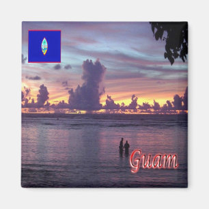 ZGU010 GUAM Sunset, Oceania, Fridge Magneet
