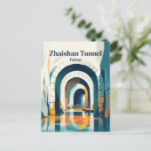 Zhaishan Tunnel Taiwan Briefkaart (Staand voorkant)
