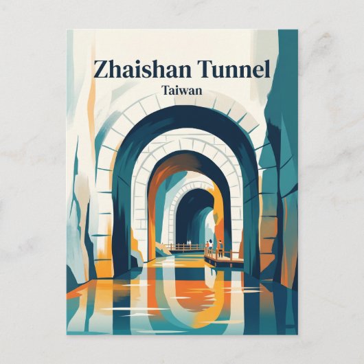 Zhaishan Tunnel Taiwan Briefkaart (Voorkant)