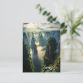Zhangjiajie Hunan China Reizen Briefkaart (Staand voorkant)