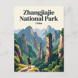 Zhangjiajie Nationaal Park China Briefkaart