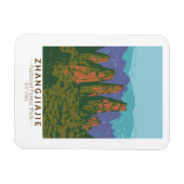 Zhangjiajie National Forest China Travel Art Retro Magneet (Horizontaal)