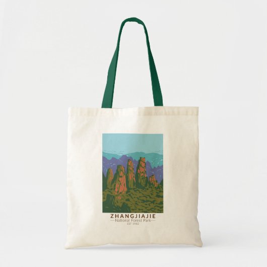 Zhangjiajie National Forest China Travel Art Retro Tote Bag (Voorkant)