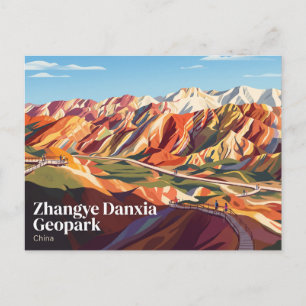 Zhangye Danxia Geopark China Briefkaart