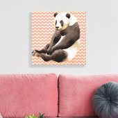 Zhen Zhen de Panda Ingepakte Canvas Print (Insitu (Woonkamer))