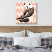 Zhen Zhen de Panda Ingepakte Canvas Print (Insitu (Slaapkamer))