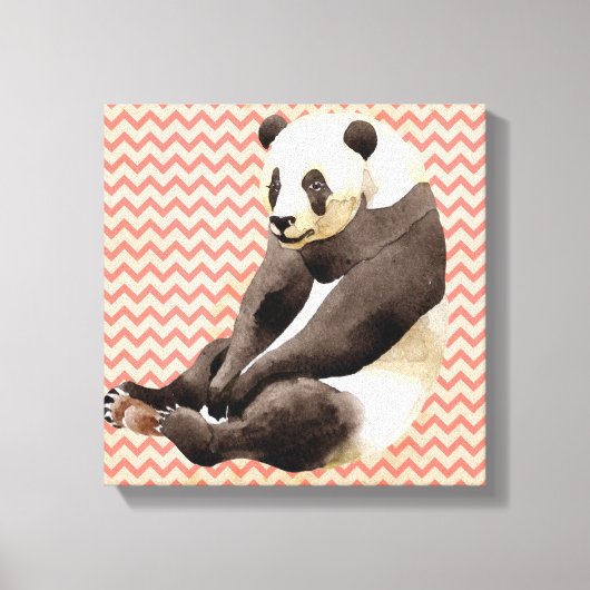 Zhen Zhen de Panda Ingepakte Canvas Print (Voorkant)
