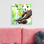Zhen Zhen de Panda op Bamboe Canvas Afdruk (Insitu (Woonkamer))