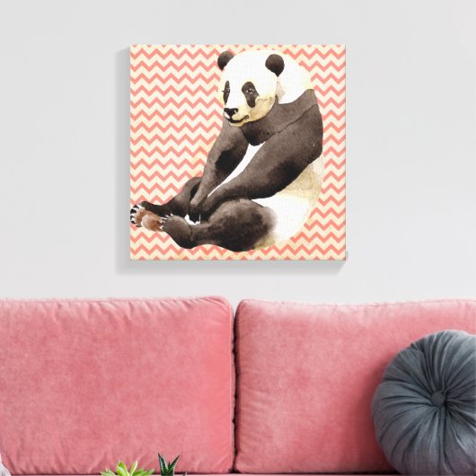 Zhen Zhen de Panda Wrapped Canvas Druk (Insitu (Woonkamer))