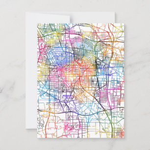 Zhengzhou China Stadsplattegrond Briefkaart