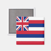 ZHI001 HAWAII FLAG, Oceanië, Fridge Magneet (Voorkant / Achterkant)