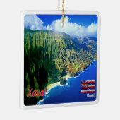 ZHI006 KAUAI, HAWAII, Uitzicht vanuit de lucht, Oc Keramisch Ornament (Rechts)
