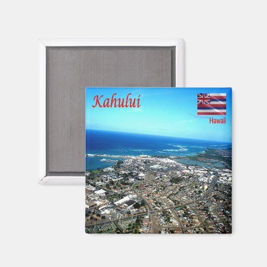 ZHI009 KAHULUI, HAWAII, Panorama, Oceanië, Fridge Magneet (Voorkant / Achterkant)