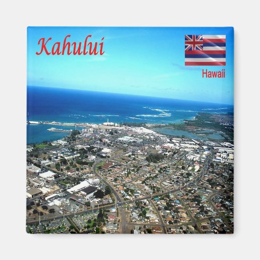 ZHI009 KAHULUI, HAWAII, Panorama, Oceanië, Fridge Magneet (Voorkant)